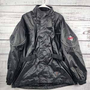 Milwaukee Motorcycle Rain Jacket Small Nylon Windbreaker Cinch Waist Mesh Lined
